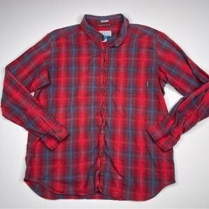 Columbia Shirt Plaid Red Gorp Outdoor Hiking Camping Western Long Sleeve Work